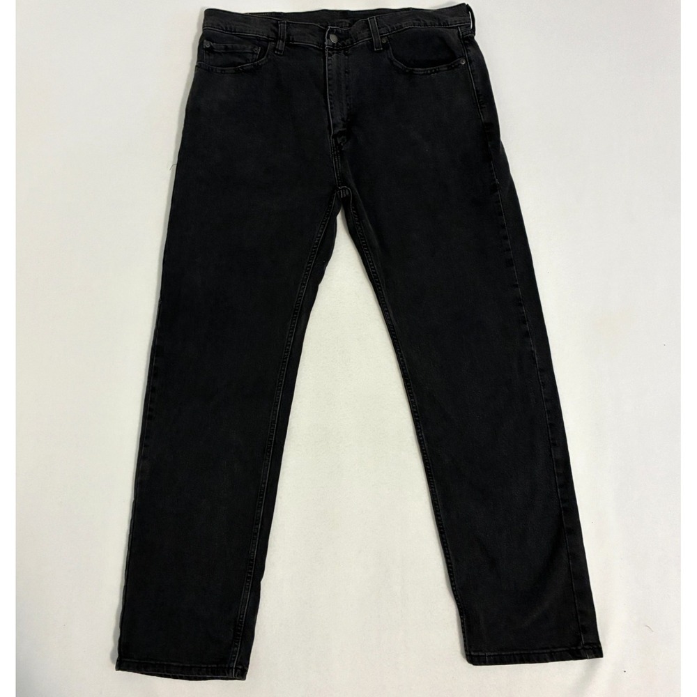 Levi's 505 Jeans Men's 38x32 Black Denim Straight Fit Streetwear Preppy